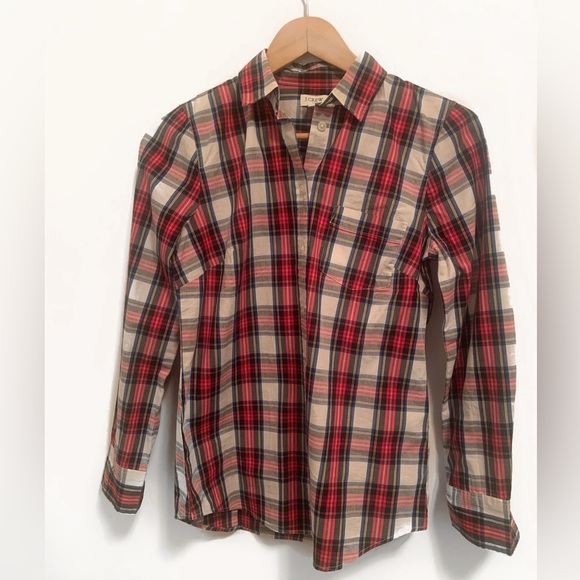 J.Crew Factory - Plaid cotton poplin shirt in signature fit- XS NWT - Picture 7 of 15